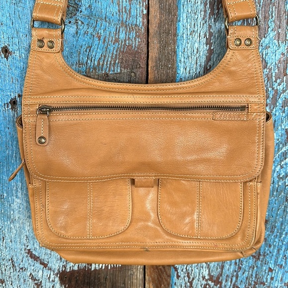 Fossil Everyday Half Flap Cognac Crossbody Handbag - Picture 2 of 13